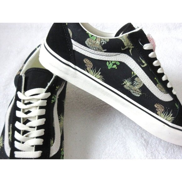 Vans Men's Old Skool Desert Snake Black White Canvas Suede shoes Sizes NIB - Picture 4 of 5